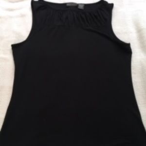 Banana Republic -  Black rouched neck top